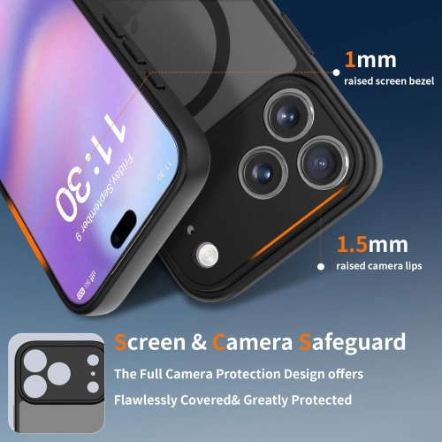 Hybrydowe etui Tech-Protect BasicMag z technologią MagSafe dla iPhone 17 Pro Max