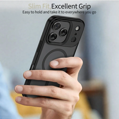 Etui Tech-Protect Magmat zamontowane na Apple iPhone 17 Pro, pokazujące elegancki wygląd