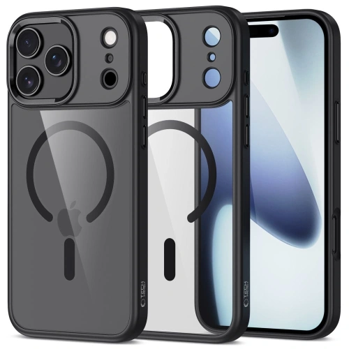 Etui Tech-Protect Magmat MagSafe w kolorze czarnym, idealne do iPhone 17 Pro Max.