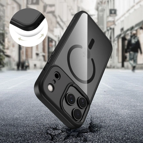 Zbliżenie na etui Tech-Protect, ukazujące precyzyjne wycięcia na porty.