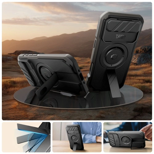 Widok etui Tech-Protect Kevlar z boku, ukazujący precyzyjne wycięcia