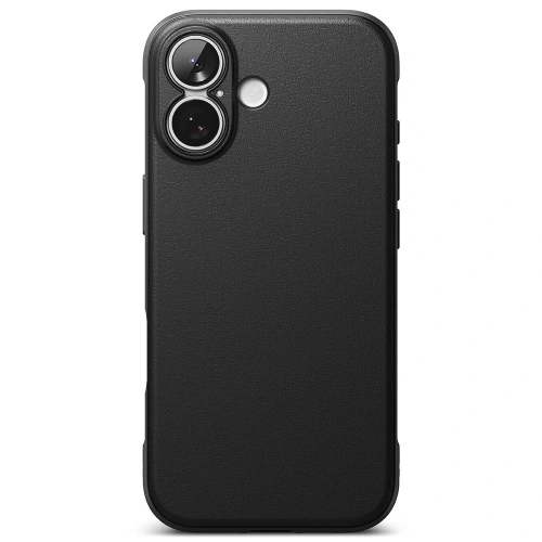 Etui Ringke Onyx zamontowane na Apple iPhone 17, pokazujące jego elegancję.