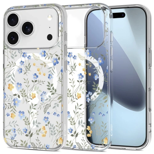 Etui Tech-Protect Flexair MagSafe do iPhone 17 Pro Max w motyw kwiatowy