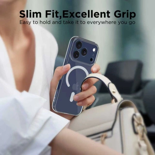 Widok etui Tech-Protect FlexAir na iPhone 17 Pro Max, podkreślający jego elegancki design.