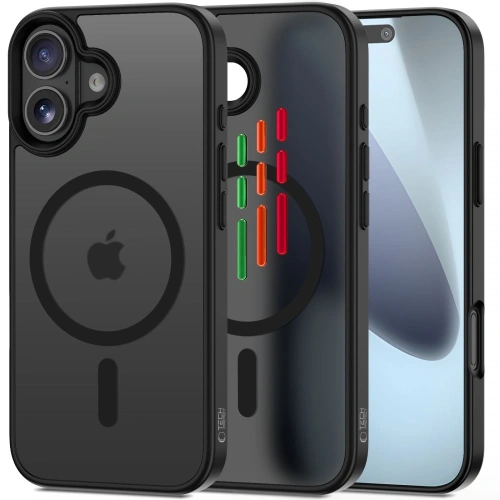 Etui Tech-Protect MagMat Xt w kolorze matowej czerni, idealne do Apple iPhone 17.