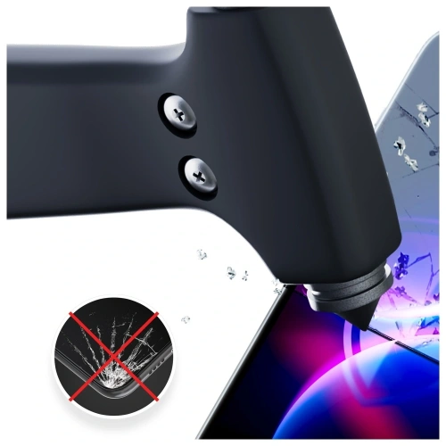 Folia 3MK StratCore700 w trakcie aplikacji na Apple iPhone 17, pokazująca łatwość montażu.