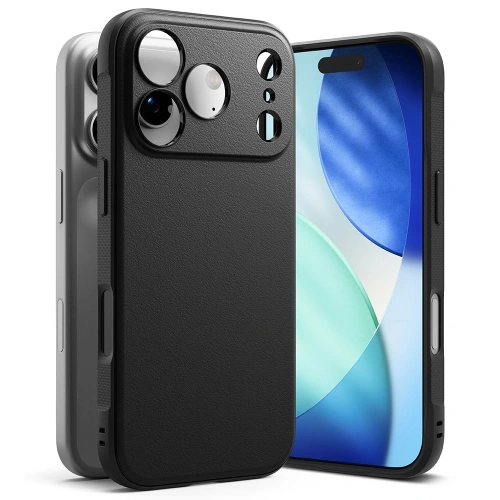 Etui Ringke Onyx w kolorze czarnym, idealne do Apple iPhone 17 Pro.