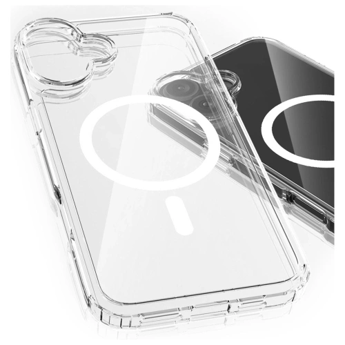 Zbliżenie na etui 3MK Armor MagCase, pokazujące hybrydowy materiał i wycięcia.