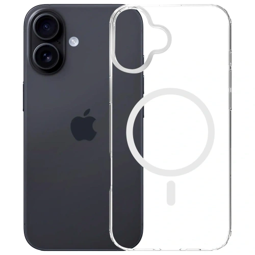 Przezroczyste etui 3MK Armor MagCase, prezentujące design Apple iPhone 17.