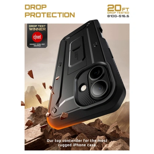 Hybrydowe etui 360° z bliska, pokazujące doskonałą ochronę telefonu.