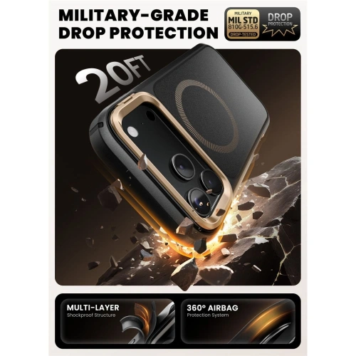 Zbliżenie na etui z MagSafe, idealne do ładowania bezprzewodowego.