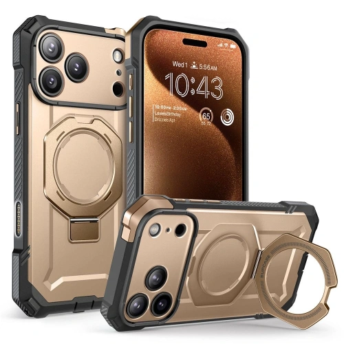 Etui Supcase Unicorn Beetle Grip Mag do Apple iPhone 17 Pro Max w kolorze desert gold