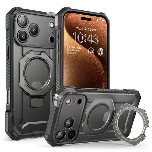 Etui Supcase Unicorn Beetle Grip MagSafe w kolorze szarym, idealne do Apple iPhone 17 Pro Max.