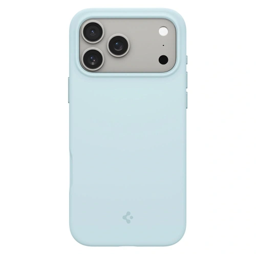 Widok z boku etui Spigen, ukazujący elegancki design i materiał silikonowy.