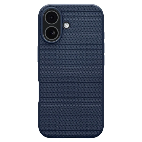 Zbliżenie na materiał TPU etui Spigen Liquid Air w kolorze navy blue.