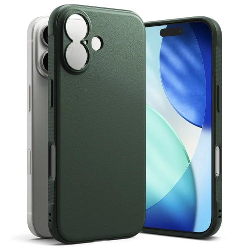 Etui Ringke Onyx w ciemnozielonym kolorze, idealne do Apple iPhone 17.