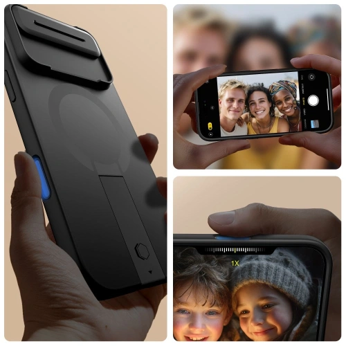 Widok etui z podstawką, zapewniającego wygodę użytkowania.