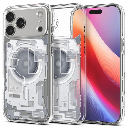 Etui Spigen Ultra Hybrid Mag w kolorze białym, idealne do Apple iPhone 17 Pro Max.
