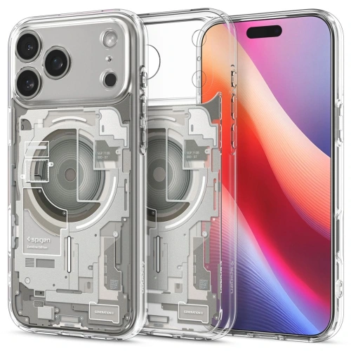 Etui Spigen Ultra Hybrid MagSafe w kolorze tytanowym, idealne do Apple iPhone 17 Pro Max.