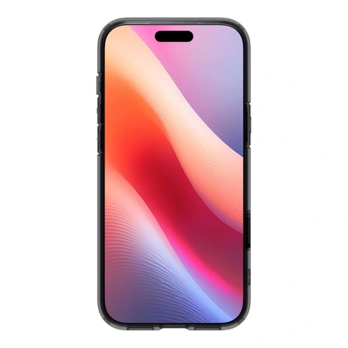 Zbliżenie na etui Spigen Ultra Hybrid T, ukazujące jego dymny kolor i wykończenie