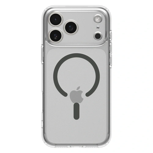 Zbliżenie na hybrydowy materiał etui Spigen Ultra Hybrid MagSafe, zapewniający trwałość i ochronę