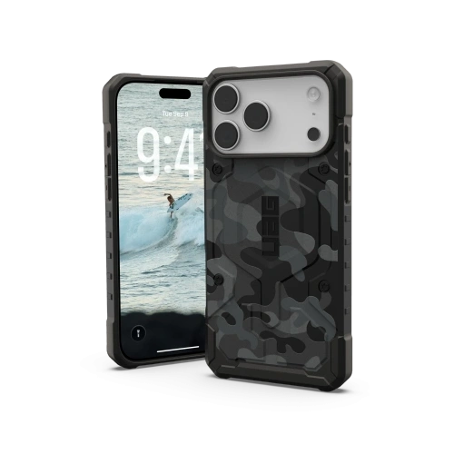 Etui UAG Pathfinder MagSafe w kolorze midnight camo, idealne do Apple iPhone 17 Pro Max.