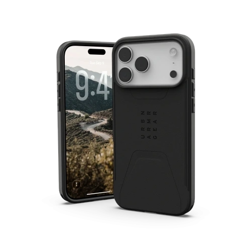 Etui UAG Urban Armor Gear Civilian MagSafe w kolorze czarnym, idealne dopasowane do Apple iPhone 17 Pro Max.