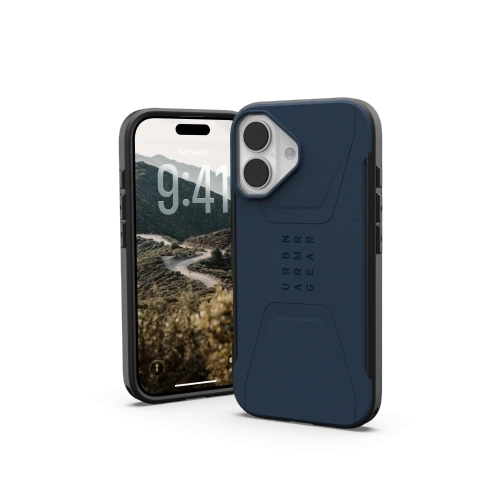 Etui UAG Urban Armor Gear Civilian MagSafe w granatowym kolorze, idealne do ochrony Apple iPhone 17.