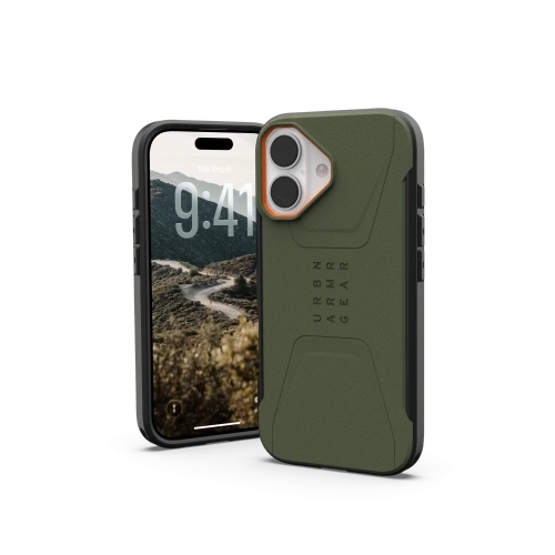 Etui UAG Urban Armor Gear Civilian MagSafe w kolorze oliwkowym, idealnie dopasowane do Apple iPhone 17.