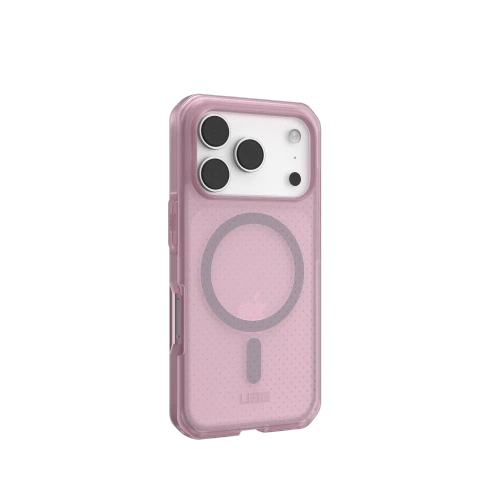 Etui UAG z hybrydowego materiału, z systemem MagSafe, zapewniające ochronę i styl.