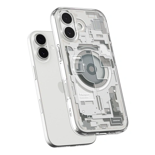 Tył etui Spigen w kolorze naturalnego tytanu, z eleganckim wykończeniem