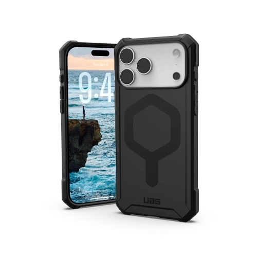 Etui UAG Urban Armor Gear w kolorze czarnym, idealne dla Apple iPhone 17 Pro Max z systemem MagSafe.