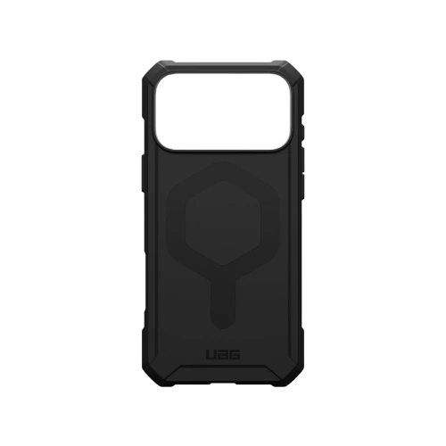 Etui UAG zamontowane na iPhone 17 Pro Max, podkreślające jego elegancki wygląd.