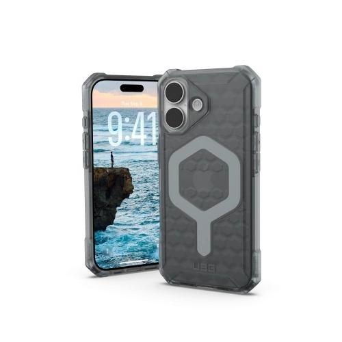 Etui UAG Urban Armor Gear Essential Armor MagSafe w kolorze szarym, idealne do Apple iPhone 17.
