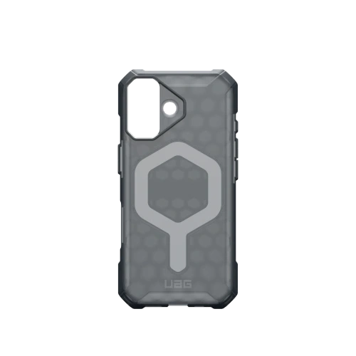 Etui UAG na tle minimalistycznym, podkreślające nowoczesny design i kolor ash.