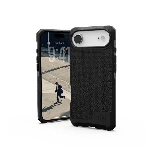 Etui UAG Metropolis LT w kolorze kevlar black, idealne dopasowane do iPhone Air z systemem MagSafe.