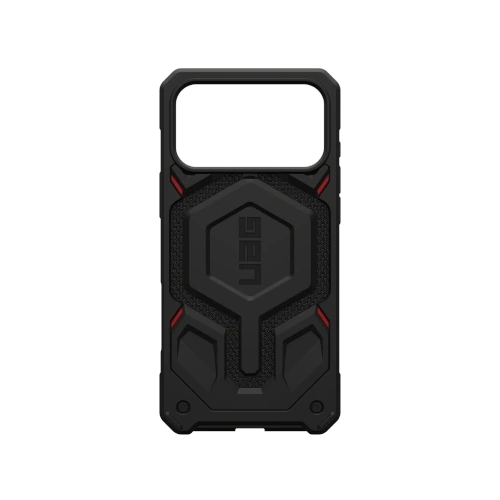 Szczeg&oacute;ły etui UAG, ukazujące wytrzymały materiał i staranne wykończenie.