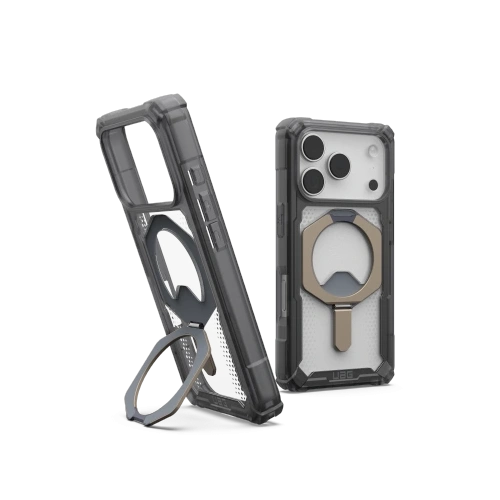 Etui UAG Urban Armor Gear Plasma XTE MagSafe w kolorze szarym, idealnie dopasowane do Apple iPhone 17 Pro.