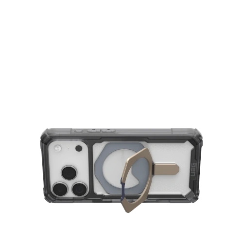 Hybrydowe etui z podstawką, które zapewnia ochronę i funkcjonalność dla iPhone'a 17 Pro.