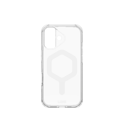 Etui UAG na tle białym, prezentujące funkcjonalność MagSafe i nowoczesny styl.