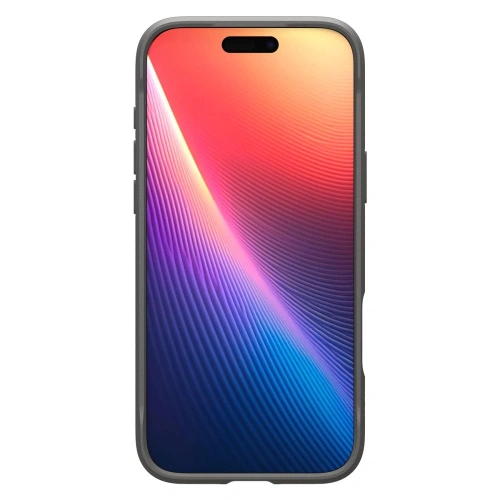 Etui Spigen zamontowane na iPhone 17 Pro Max, świetnie dopasowane do urządzenia.