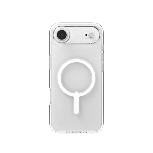 Zbliżenie na hybrydowy materiał etui ZAGG Crystal Palace Snap do iPhone Air.