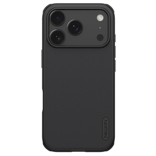Etui Nillkin Super Frosted Shield Pro w kolorze czarnym, idealnie dopasowane do iPhone 17 Pro Max.