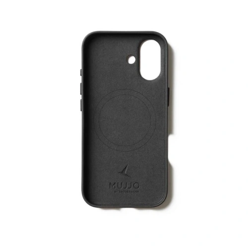 Stylowe etui Mujjo Leather Case w eleganckim czarnym kolorze.