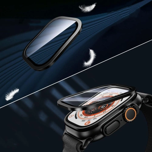 Két Tech-Protect Glass Ring üveg készlet az Apple Watch Ultra 4 és Ultra 3 49 mm-hez
