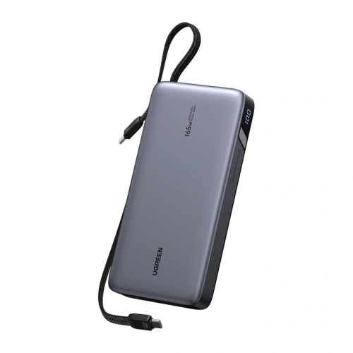 Išorinė baterija UGREEN PB552 25 000 mAh su dviem integruotais USB-C laidais