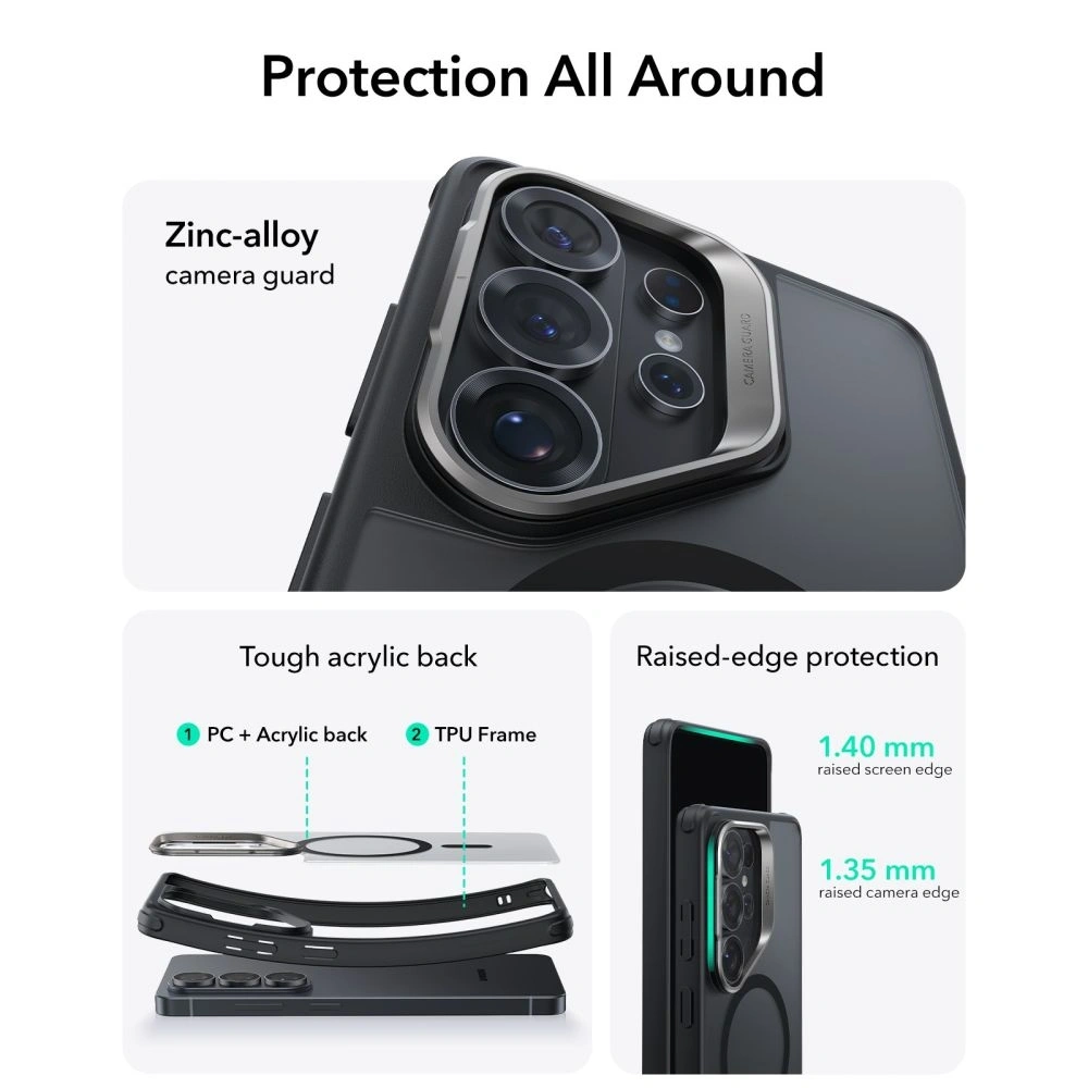 ESR Classic Hybrid Kickstand case for Galaxy S26 Ultra black