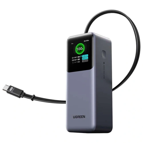UGREEN PB726 20,000 mAh 165W power bank with retractable USB-C cable