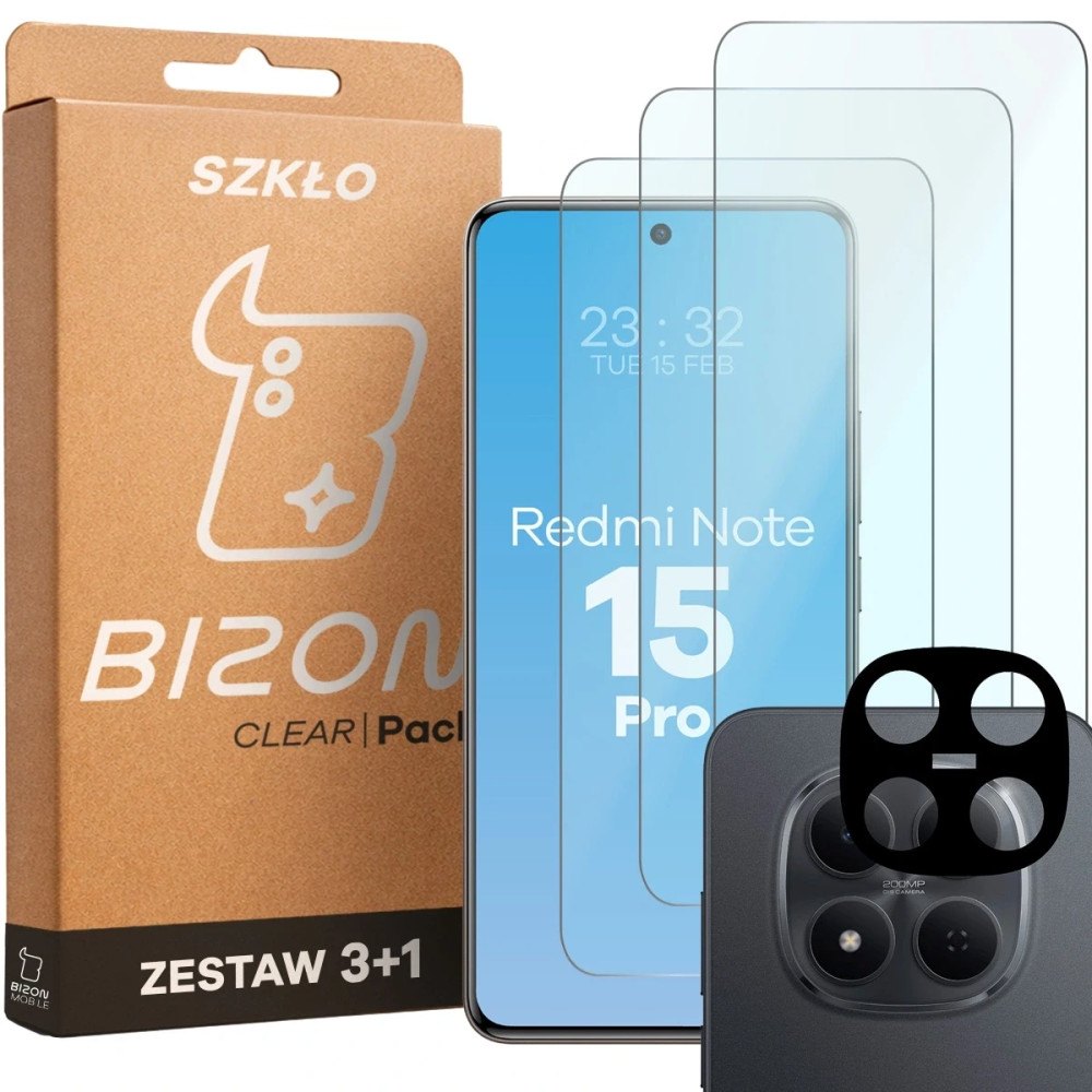 Bizon Glass Clear Pack Xiaomi Redmi Note 15 Pro 5G | Home Screen
