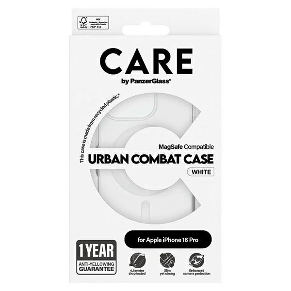 Etui CARE by PanzerGlass Flagship Case MagSafe do Apple iPhone 16 Pro biały
